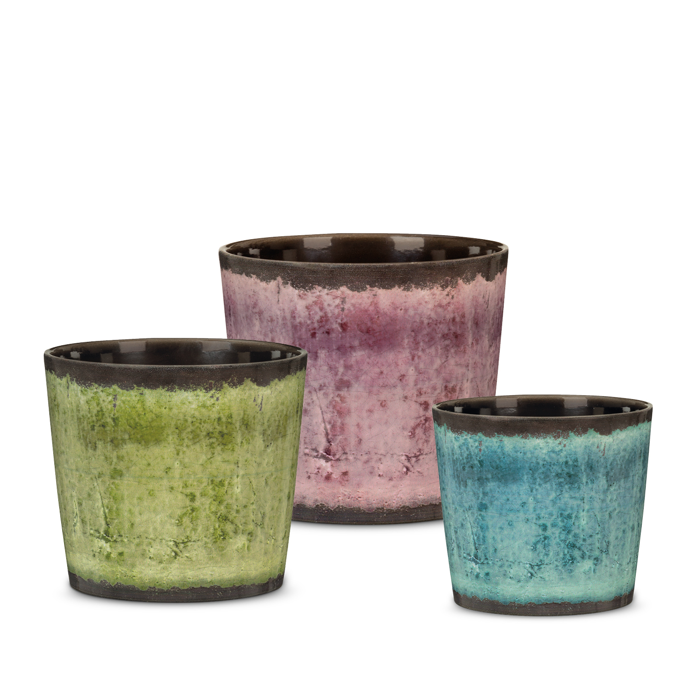 3er Gruppe Tradition mit Malva Glaze, Ocean Glace und Meadow Glaze